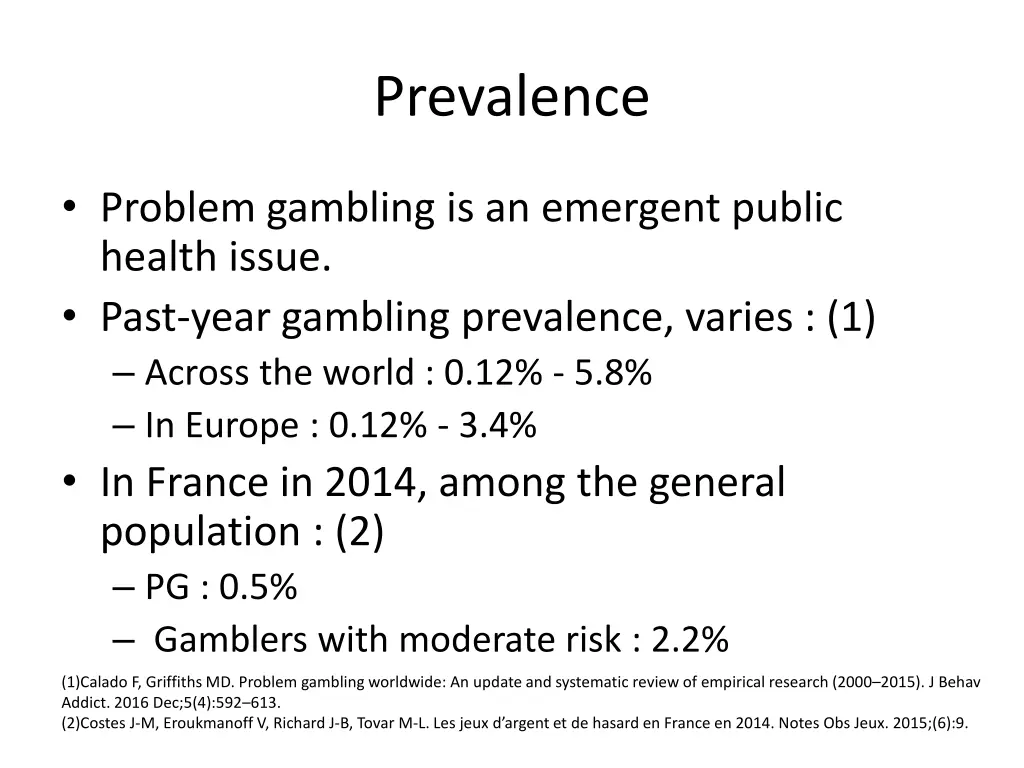 prevalence