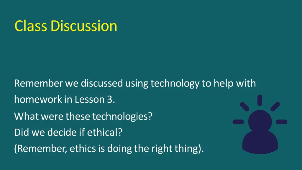 class discussion