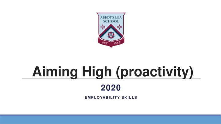 aiming high proactivity 2020