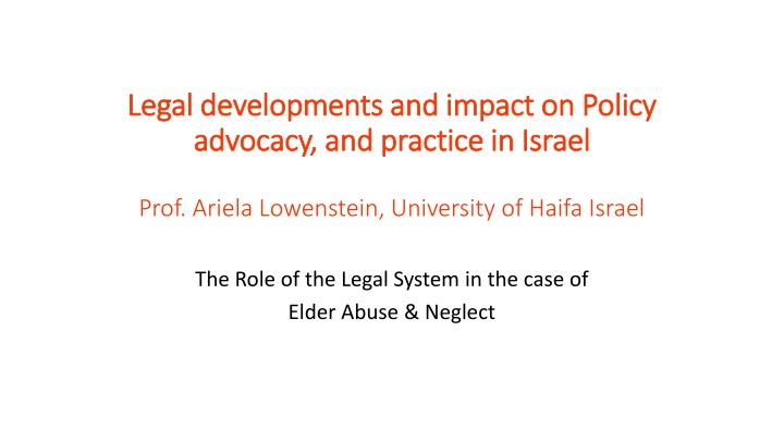 legal developments and impact on policy legal
