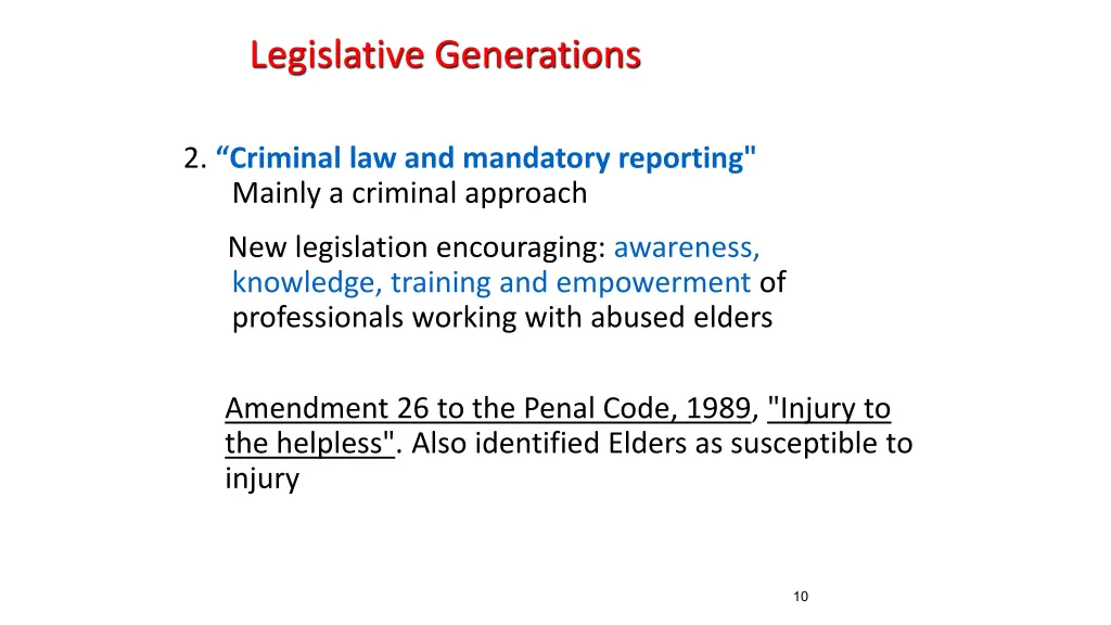 legislative generations