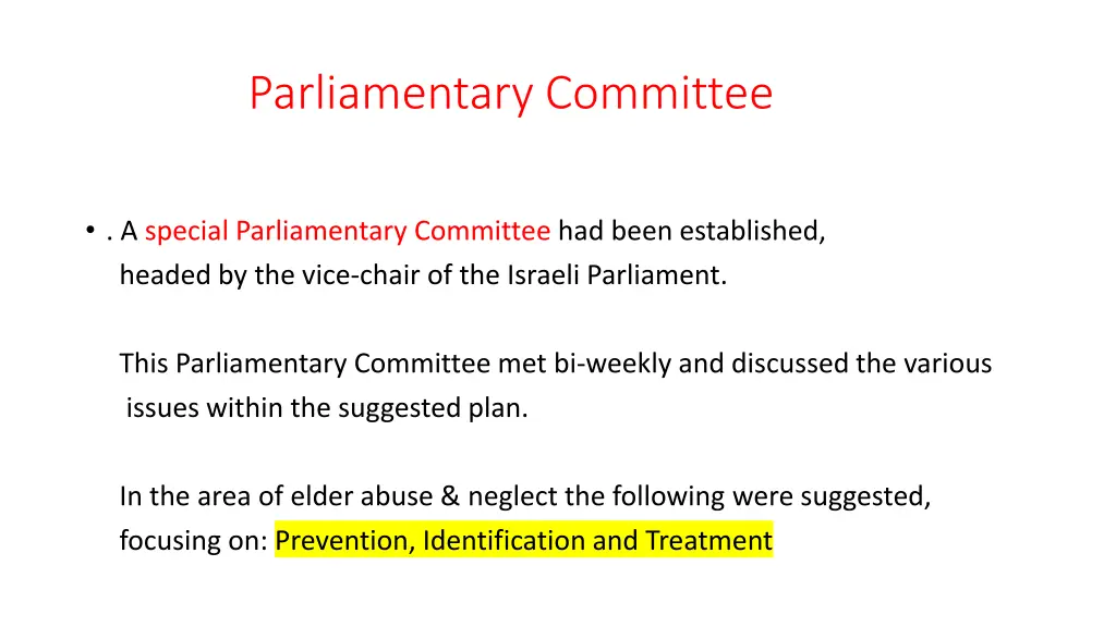 parliamentary committee