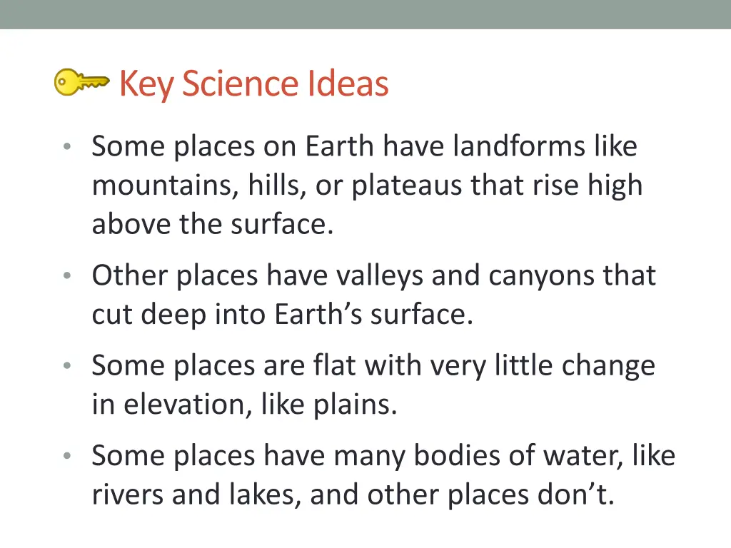 key science ideas