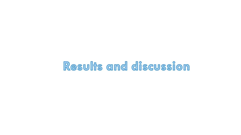 results and discussion