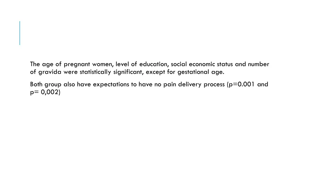 the age of pregnant women level of education