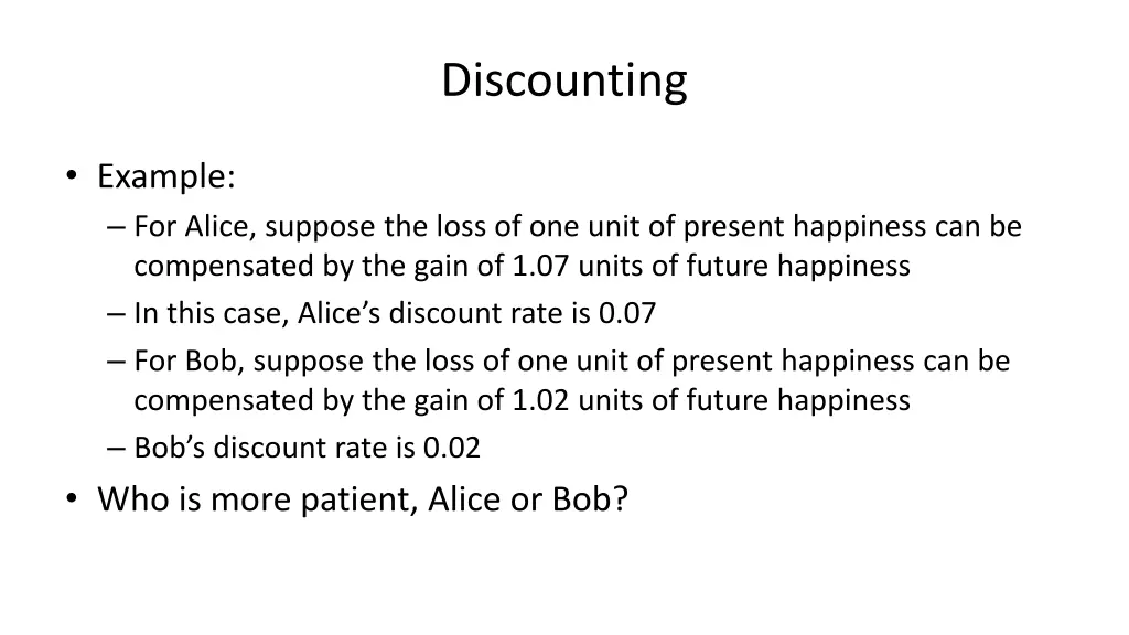 discounting 1