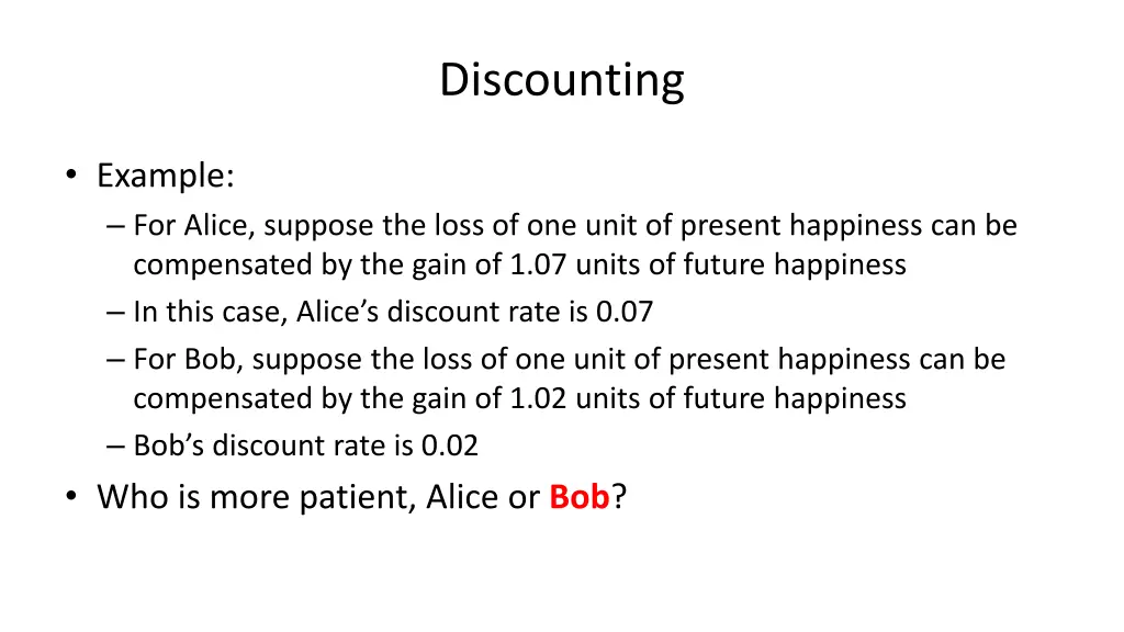 discounting 2