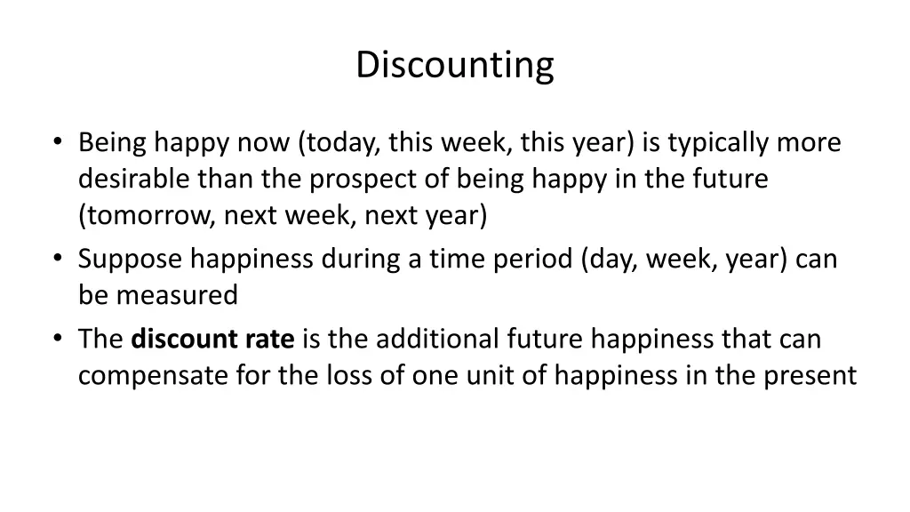 discounting