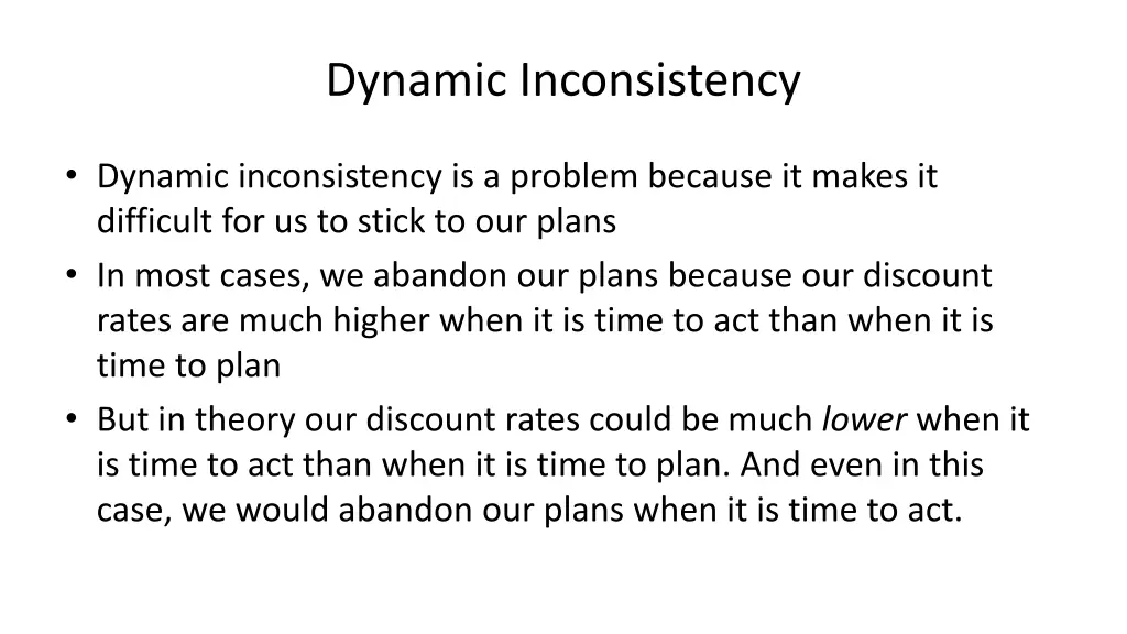 dynamic inconsistency 1