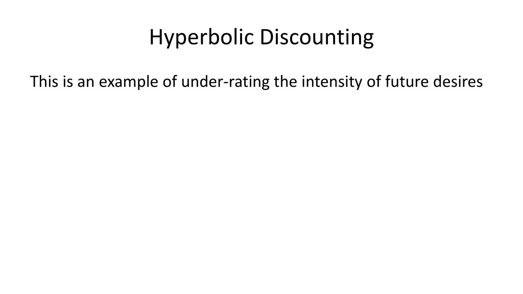 hyperbolic discounting 1
