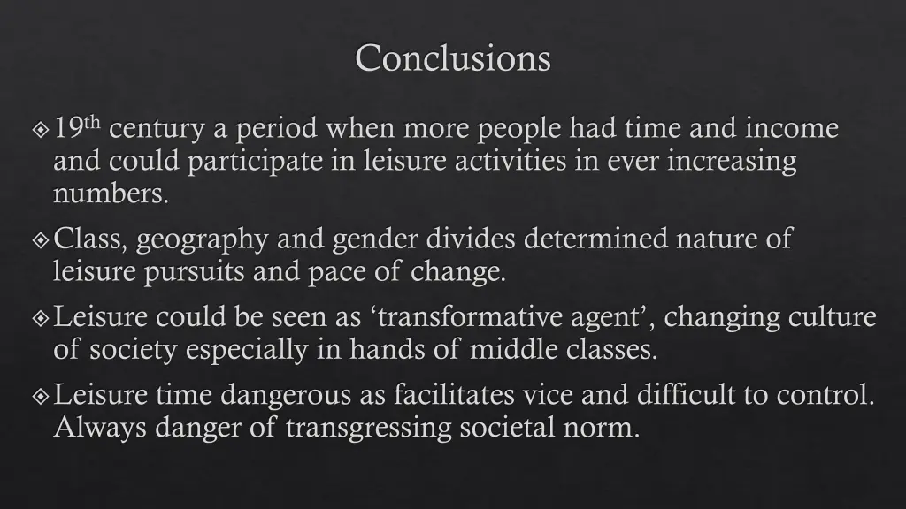 conclusions