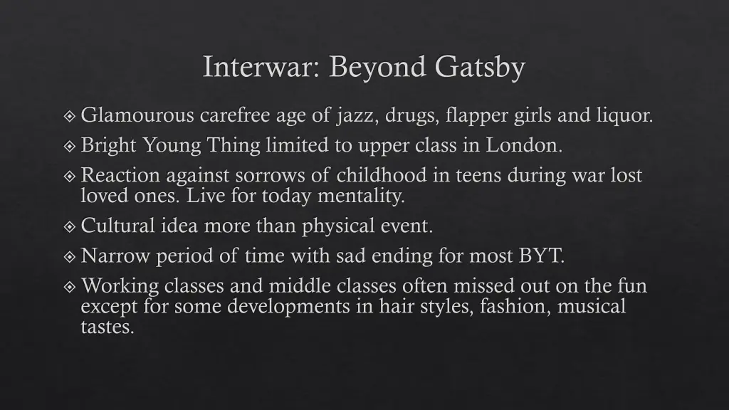 interwar beyond gatsby