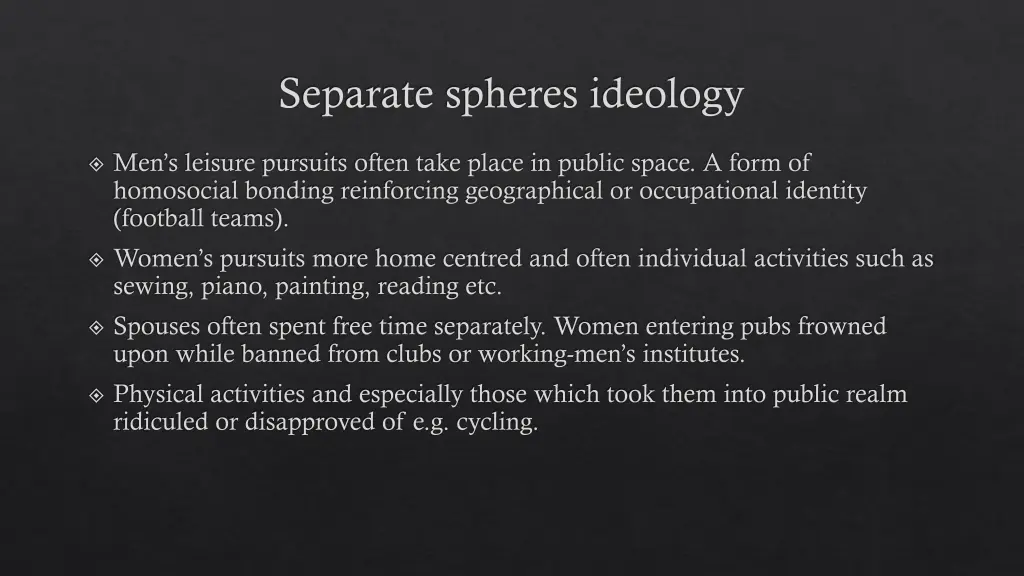 separate spheres ideology