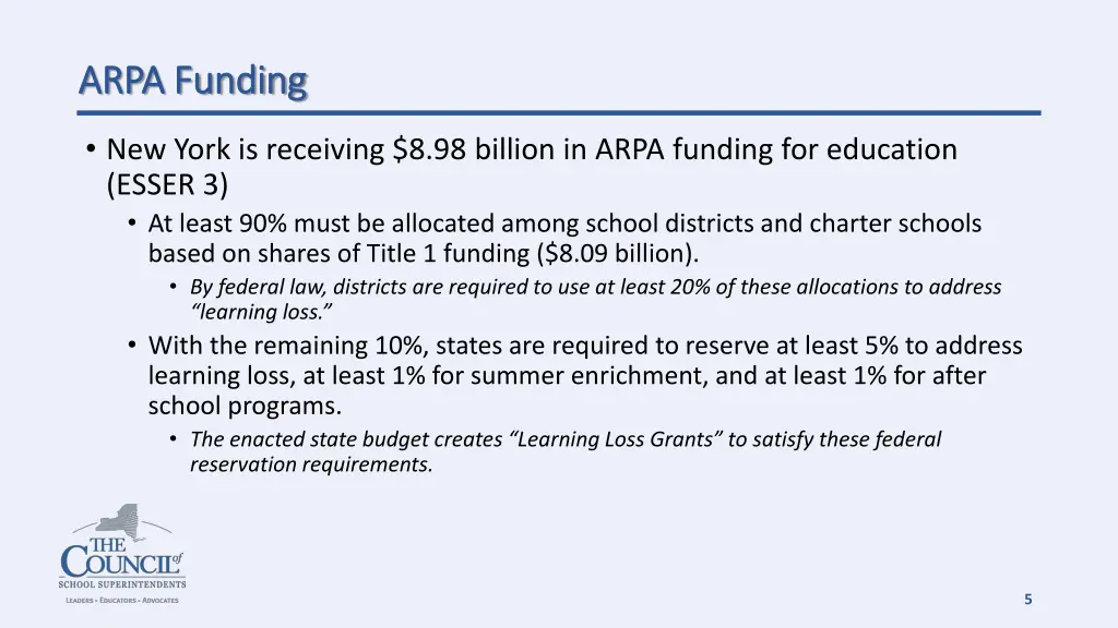arpa funding arpa funding