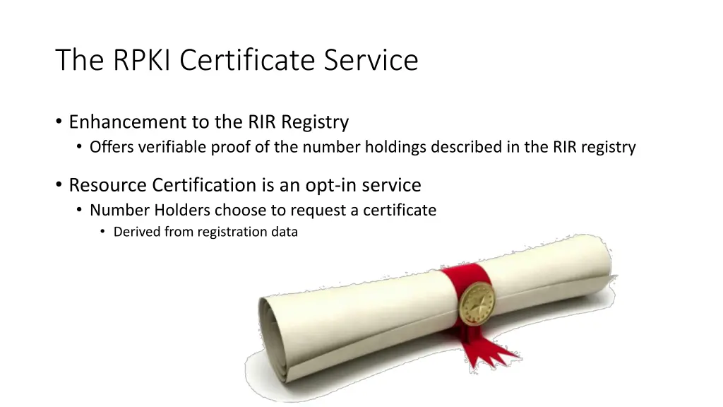 the rpki certificate service