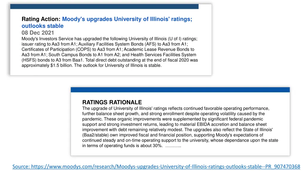 rating action moody s upgrades university