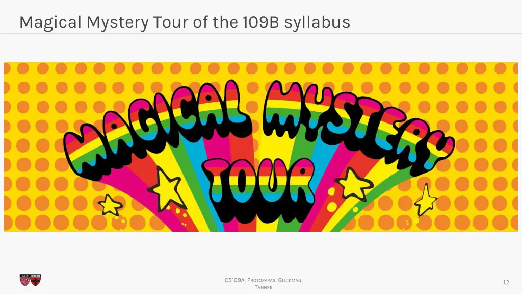 magical mystery tour of the 109b syllabus