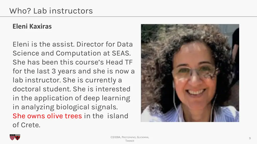 who lab instructors