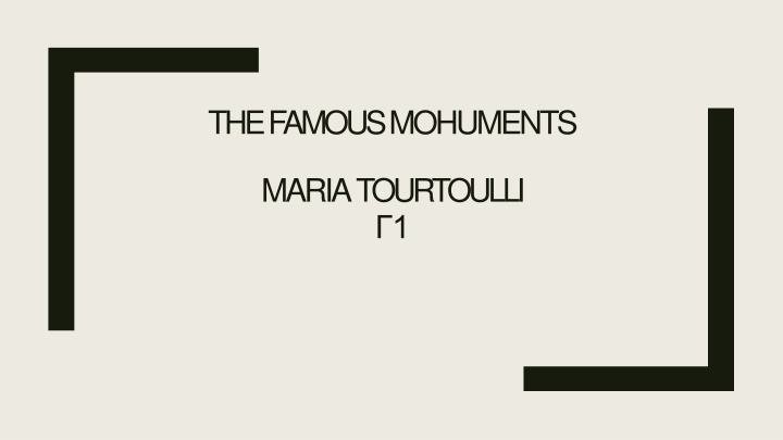 the famousmohuments