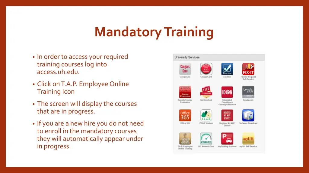 mandatory training