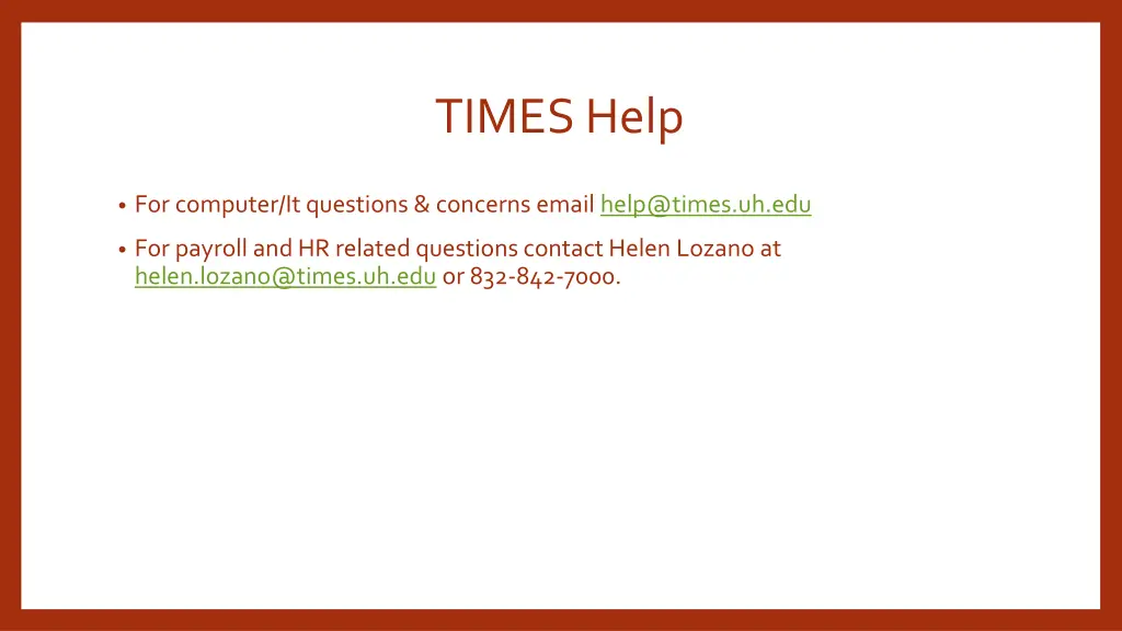 times help