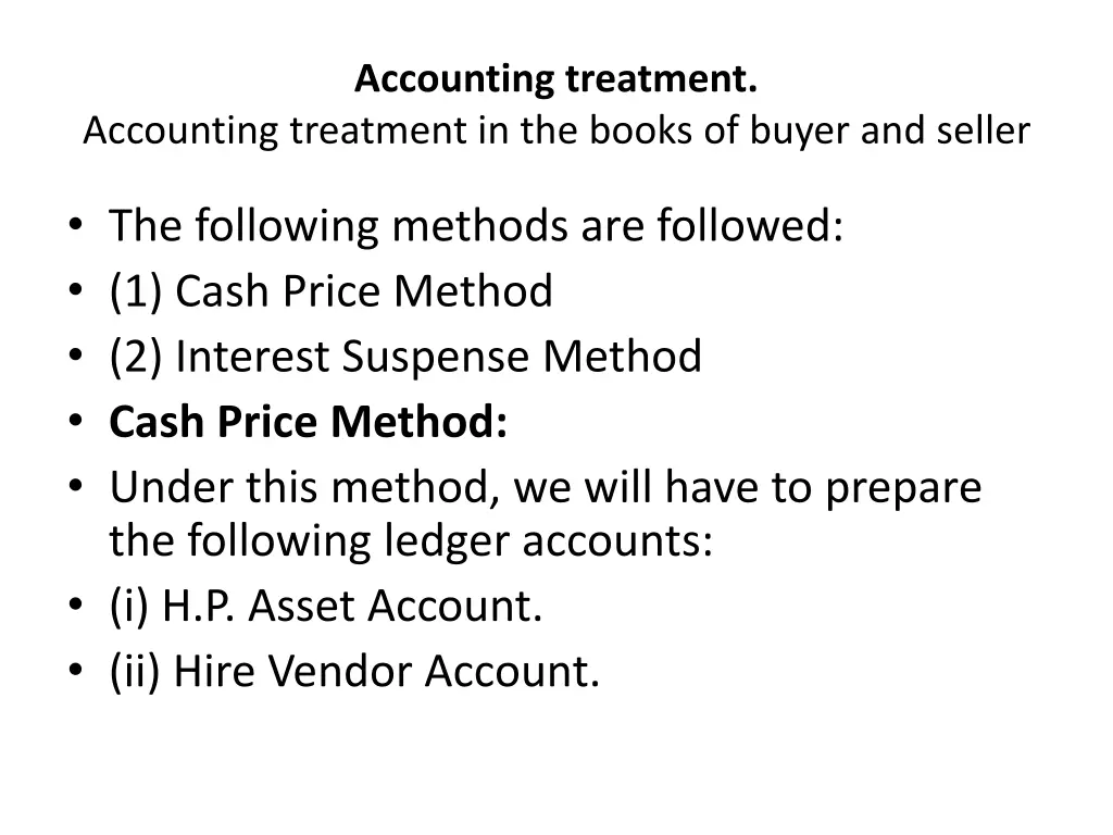 accounting treatment