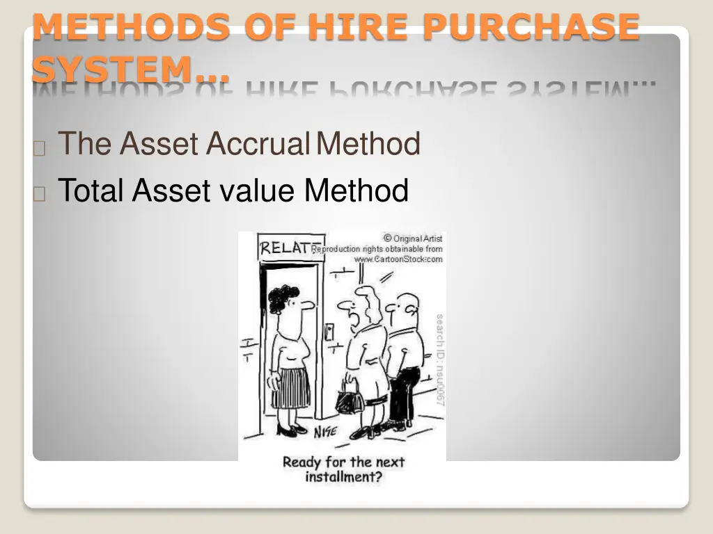 methods of hire purchase system