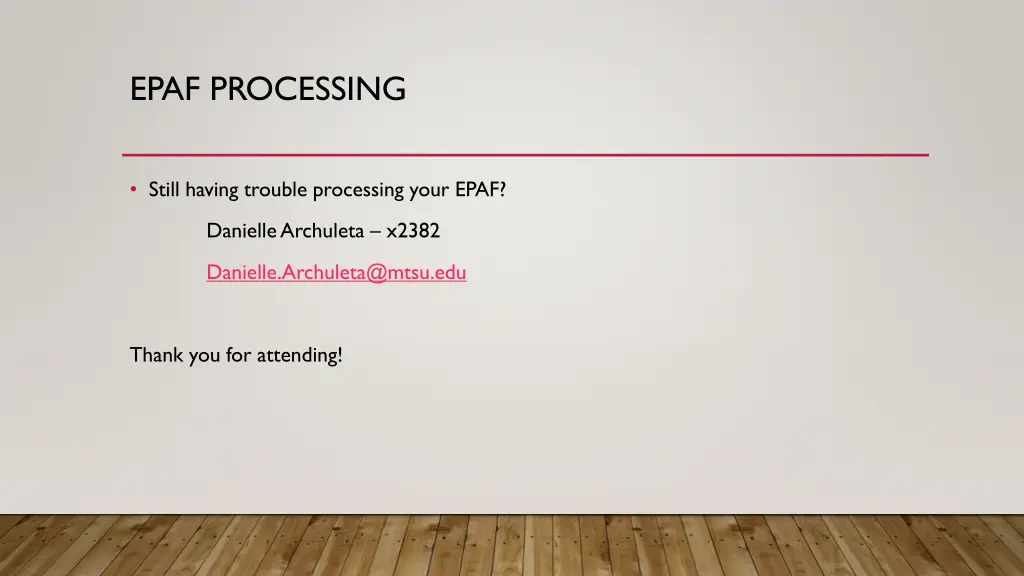 epaf processing