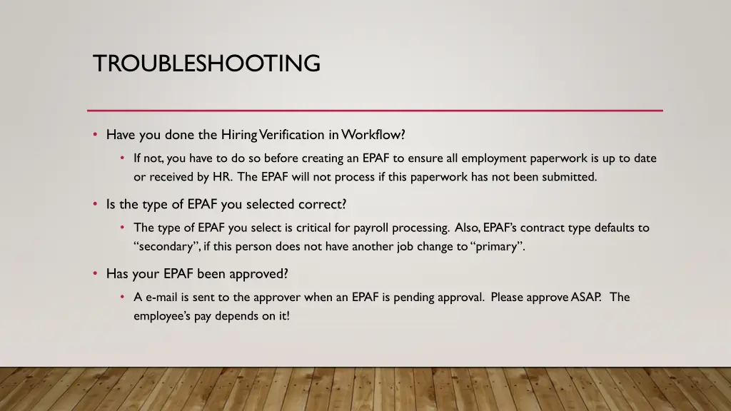troubleshooting