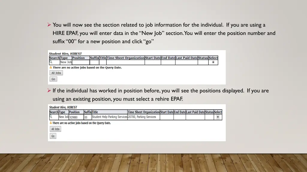 you will now see the section related