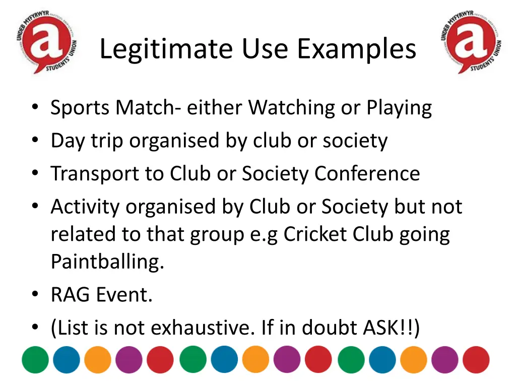legitimate use examples