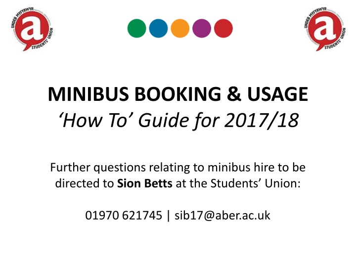 minibus booking usage how to guide for 2017 18