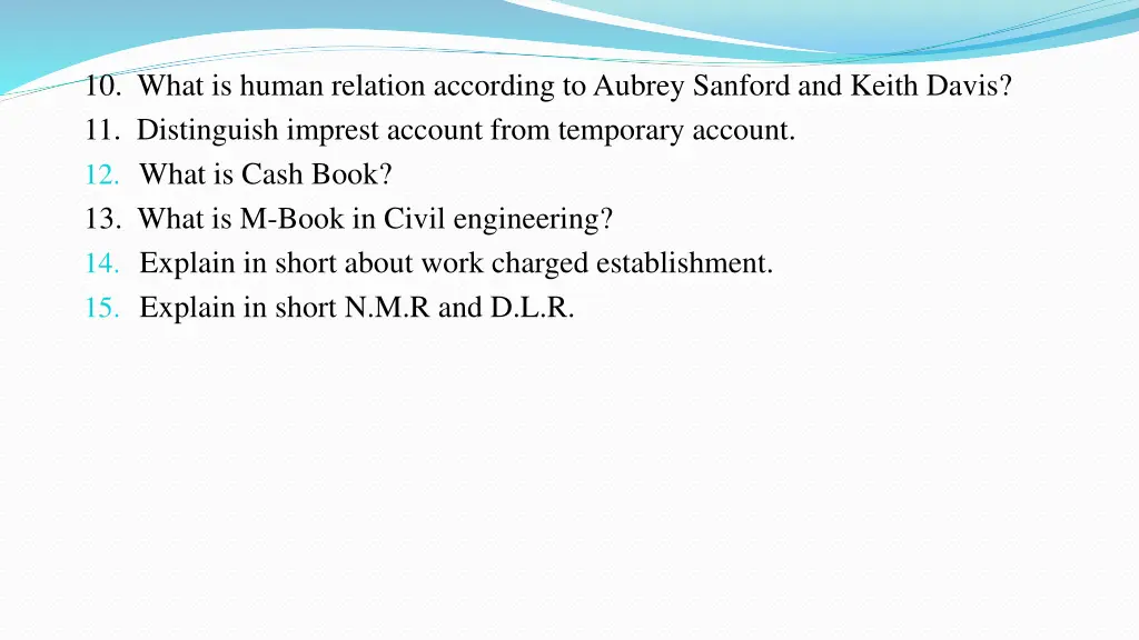 10 what is human relation according to aubrey