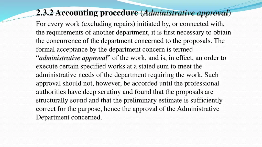 2 3 2 accounting procedure administrative