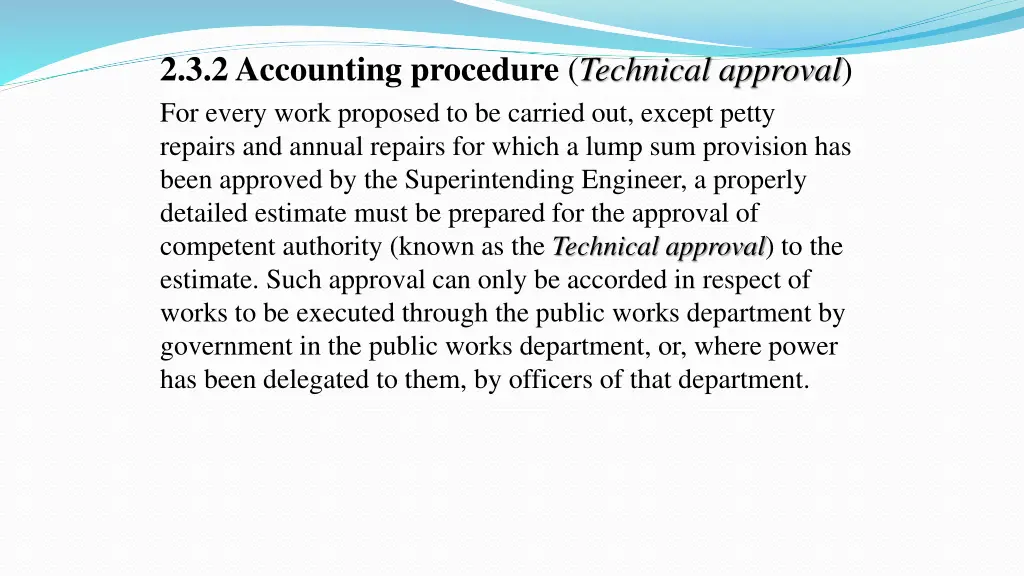 2 3 2 accounting procedure technical approval