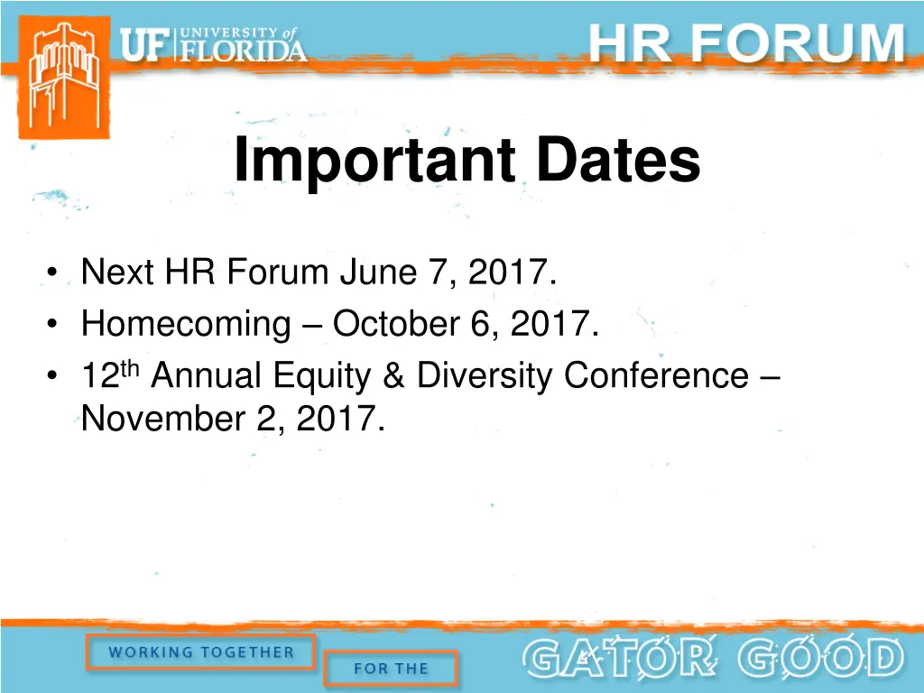 important dates