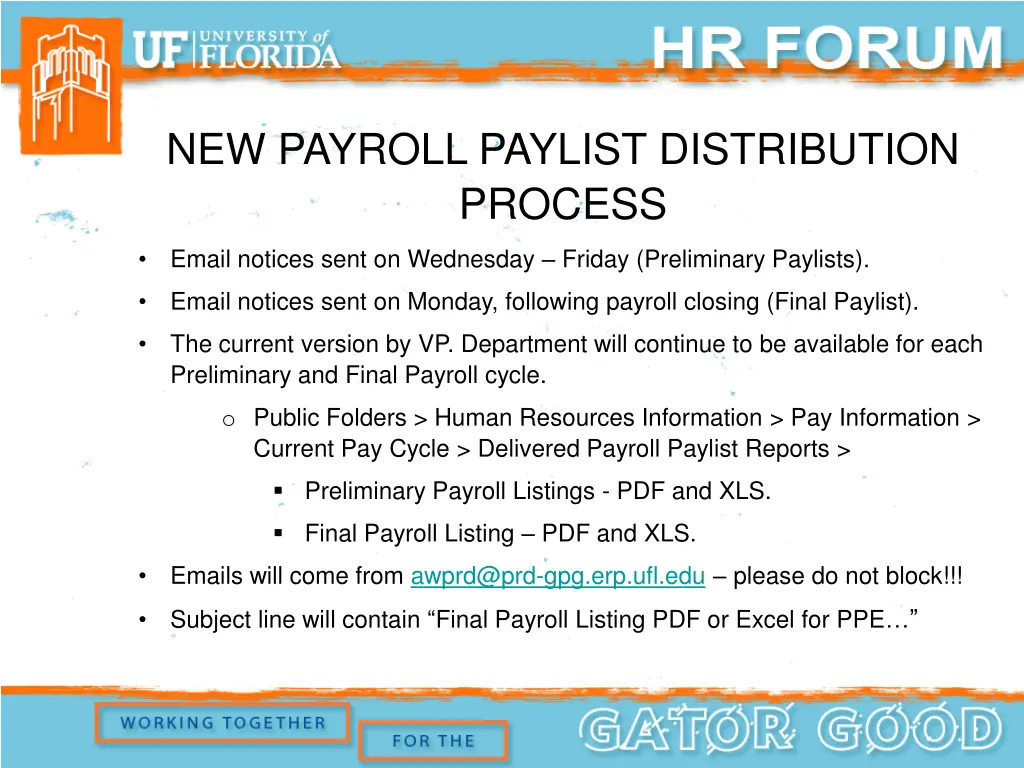 new payroll paylist distribution process 1