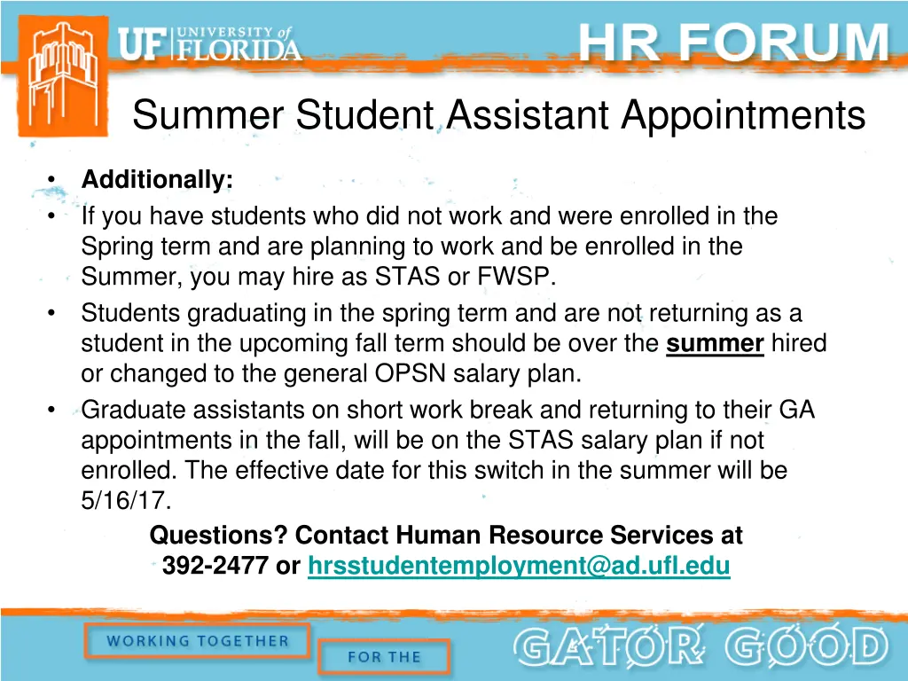 summer student assistant appointments 1