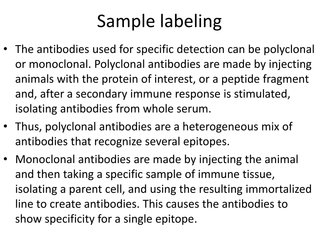 sample labeling