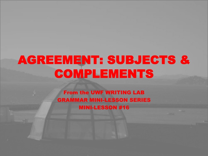 agreement subjects agreement subjects complements