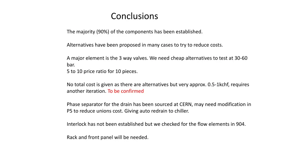 conclusions