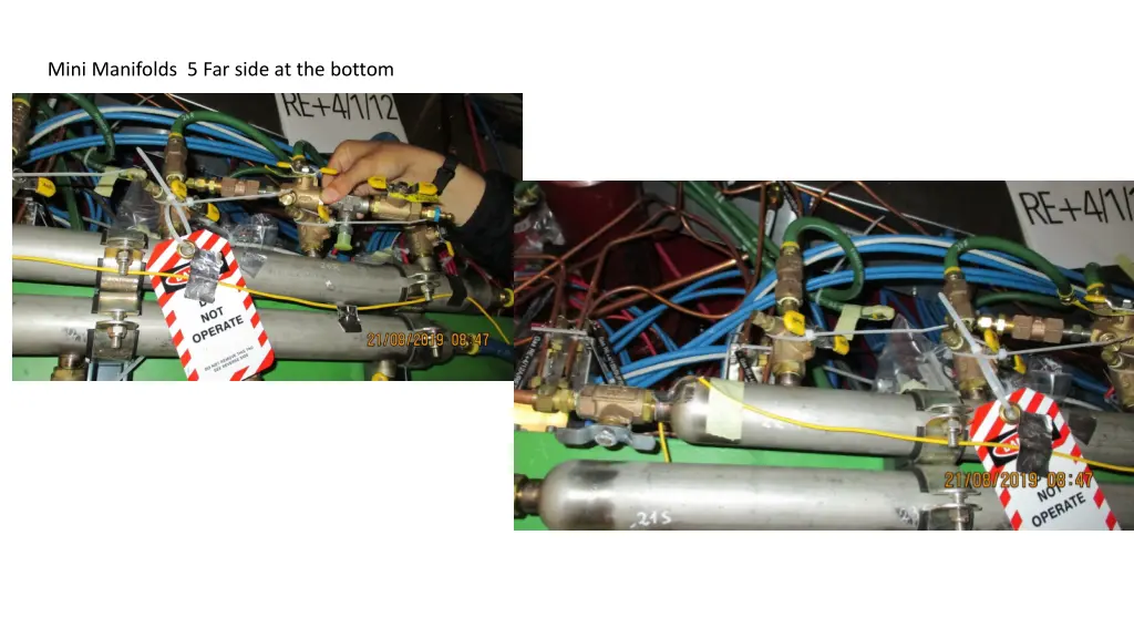 mini manifolds 5 far side at the bottom