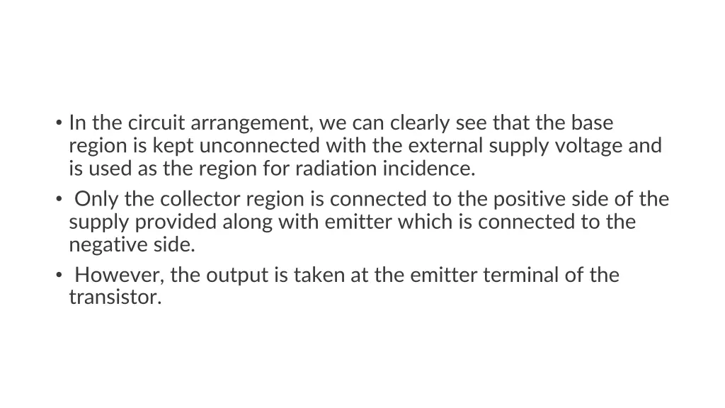 in the circuit arrangement we can clearly
