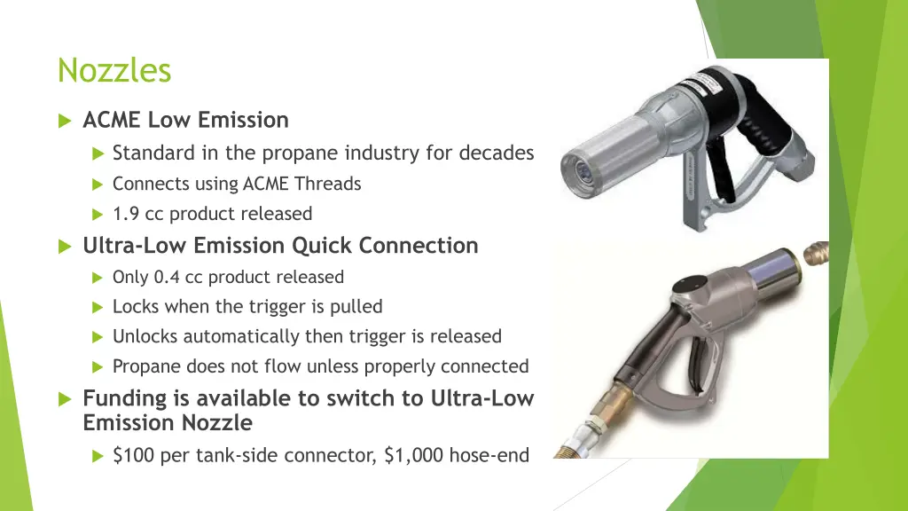 nozzles