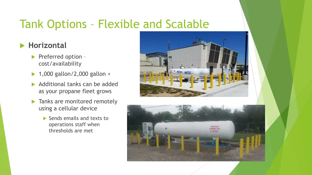 tank options flexible and scalable
