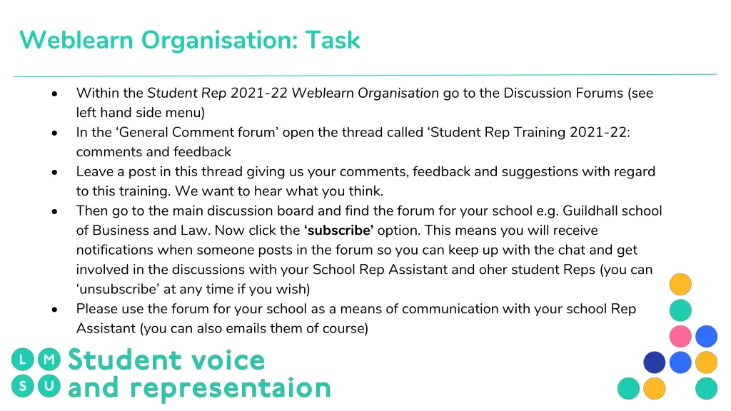 weblearn organisation task