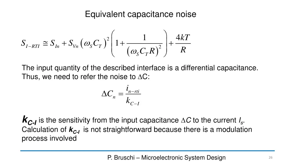 equivalent capacitance noise