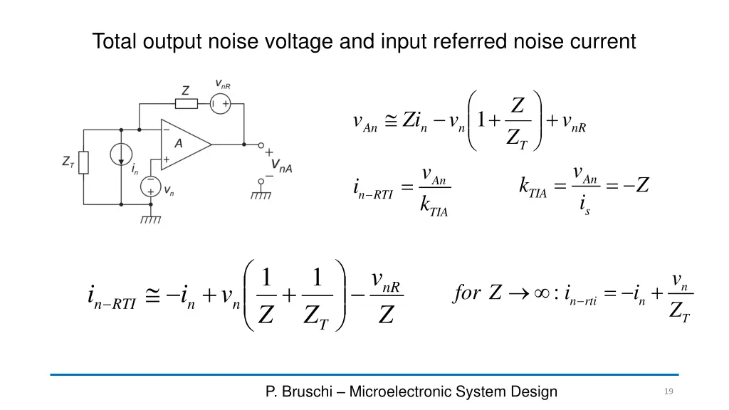 total output noise voltage and input referred