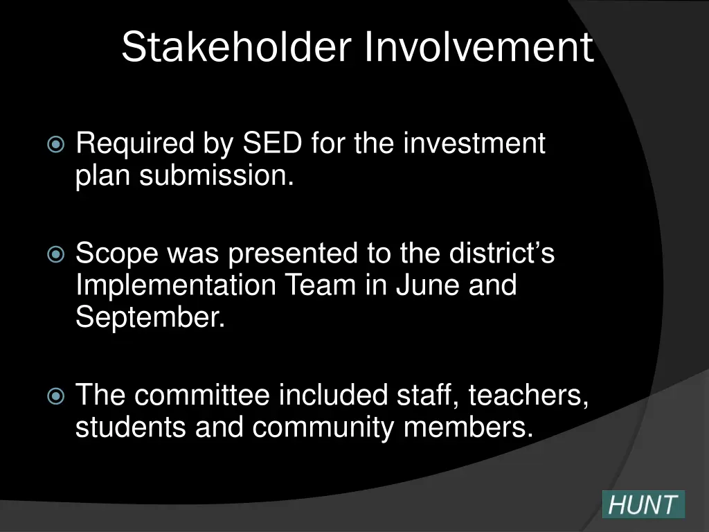 stakeholder involvement