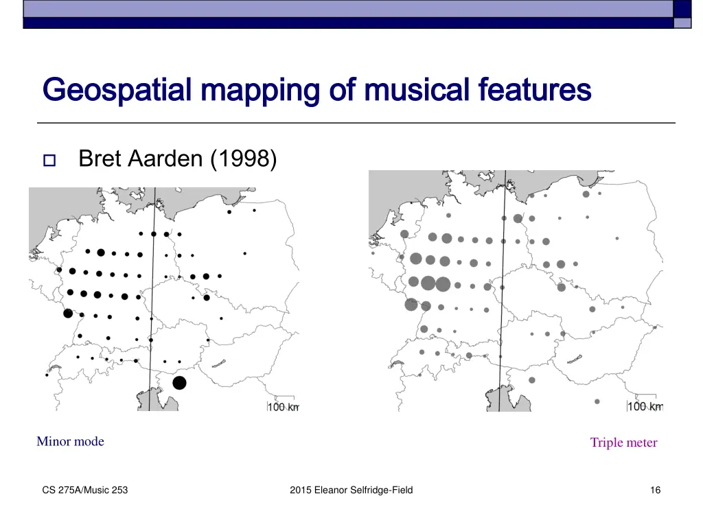 geospatial mapping of musical features geospatial